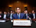 El secretario de Estado, Marco Rubio, durante una comparecencia ante la Comisión de Asuntos Exteriores de la Cámara de Representantes. EFE/W. Oliver