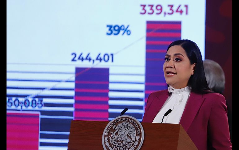 Ariadna Montiel resaltó la labor de AMLO y de Claudia Sheinbaum en el proyecto de la 4T. SUN/ARCHIVO