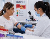Los expertos recomiendan realizar revisiones médicas periódicas y análisis de sangre para conocer los niveles de colesterol y actuar a tiempo. IA