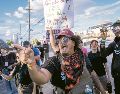 Migrantes participan en una manifestación contra las políticas del ICE en Estados Unidos. AFP