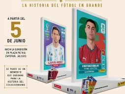Quince piezas en gran formato, reproducciones de las estampas del álbum de cada Mundial desde 1970, han sido instaladas en Plaza Patria. X/PaniniSportMx