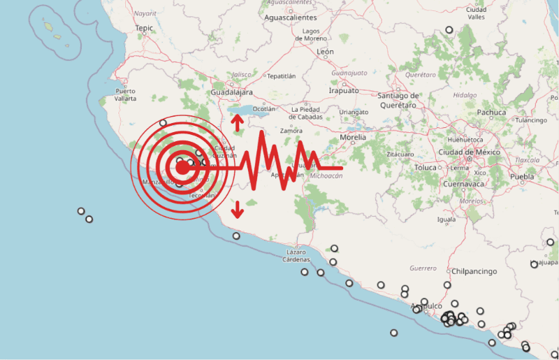 &nbsp;Sismo en Colima. ESPECIAL / SSN