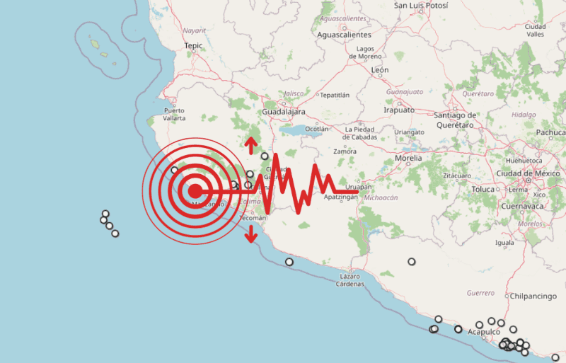 &nbsp;Sismo en Jalisco. ESPECIAL / SSN