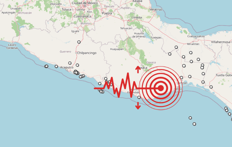 &nbsp;Sismo en Oaxaca. ESPECIAL / SSN