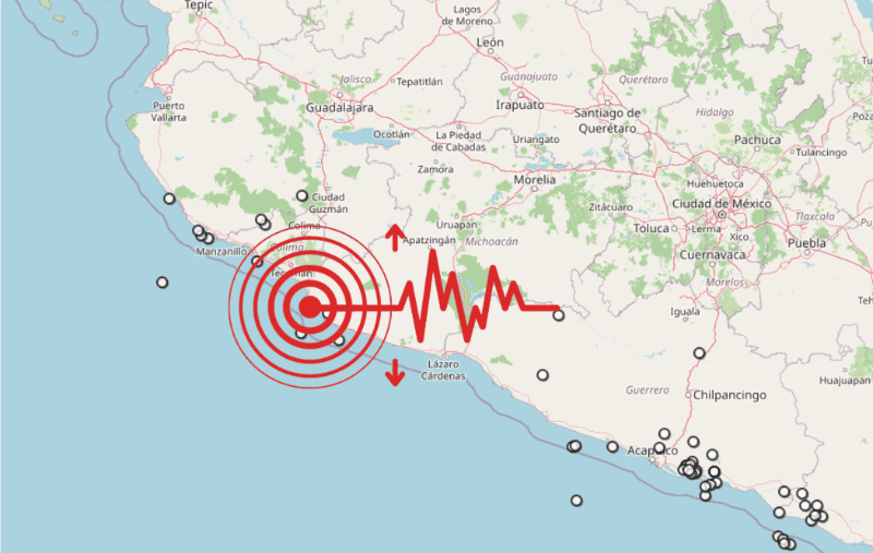 &nbsp;Sismo en Colima. ESPECIAL / SSN
