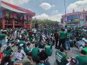 Aficionados disfrutando el partido inaugural del Mundial 2026 en el Fan Fest en el Centro de Guadalajara. EL INFORMADOR / O. GONZÁLEZ