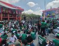 Aficionados disfrutando el partido inaugural del Mundial 2026 en el Fan Fest en el Centro de Guadalajara. EL INFORMADOR / O. GONZÁLEZ