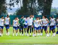 Jugadores de la Selección Colombia entrenando a alta intensidad en Guadalajara para su debut en el Mundial 2026. EL INFORMADOR / J. Acosta