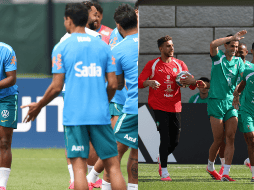 Brasil y Marruecos entrenando previo a su partido del sábado. EFE/S. MOREIRA/CANVA