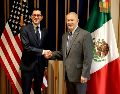 Roberto Velasco, secretario de Relaciones Exteriores, y Ronald Johnson, embajador de Estados Unidos en México. X/USAmbMex