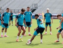 Lamine Yamal de España entrena con sus compañeros este domingo en Atlanta. EFE/ Lavandeira Jr