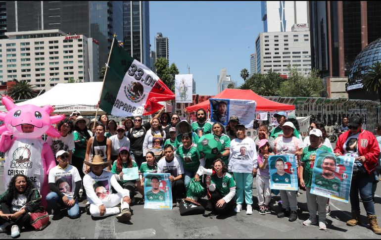 Los colectivos de búsqueda llevaron sus demandas al contexto del Mundial para visibilizar una problemática que permanece vigente en México. EFE/M. Guzmán