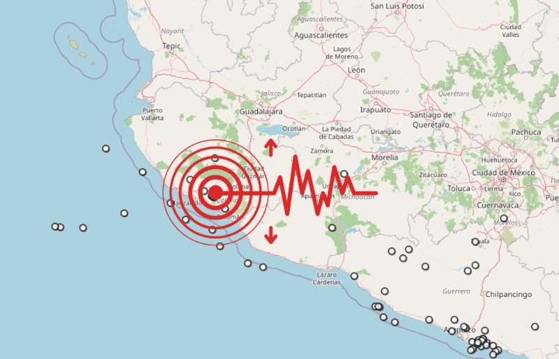 &nbsp;Sismo en Colima. ESPECIAL / SSN