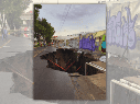 Un megasocavón de 25 metros de largo y 10 de profundidad devoró los carriles laterales de la transitada Avenida López Mateos. X / @siapagdl