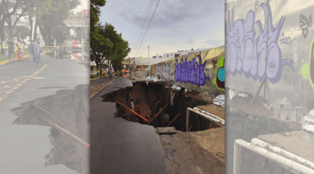 Un megasocavón de 25 metros de largo y 10 de profundidad devoró los carriles laterales de la transitada Avenida López Mateos. X / @siapagdl