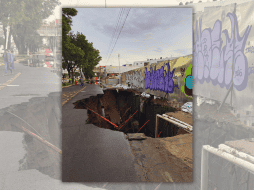 Un megasocavón de 25 metros de largo y 10 de profundidad devoró los carriles laterales de la transitada Avenida López Mateos. X / @siapagdl