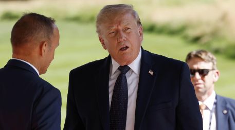 Trump afirmó que no considera necesaria una amplia ayuda extranjera para garantizar la seguridad del estrecho de Ormuz. EFE/Y. Valat