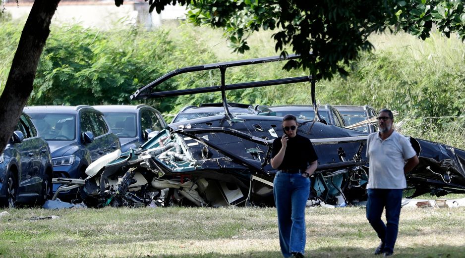 Un error humano podría haber provocado la colisión entre los dos helicópteros que dejó un saldo de seis muertos, entre ellos Oliver Tree y Gaspar Prim Díaz  AP/Bruna Prado