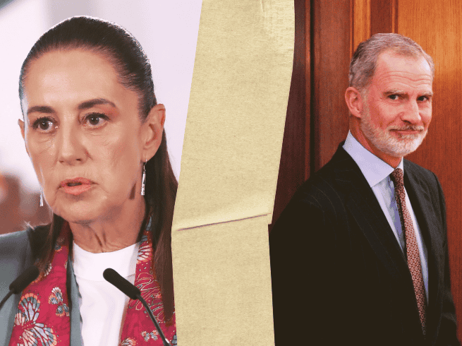Sheinbaum se pronunció sobre la futura visita al país del rey español, Felipe VI, por los eventos del Mundial celebrados en Guadalajara. SUN/M. Guzmán/EFE/B. Sánchez.Trillo