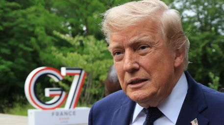 Donald Trump llegando a la gala 52 del G7 con el acuerdo con Irán como tema que acapara la atención. EFE / EPA / LUDOVIC MARIN / POOL MAXPPP OUT