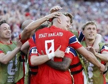 Noruega venció 4-1 a Irak con un doblete de Erling Haaland en la Fecha 1 del Grupo I. EFE/ G. M. COOPER.