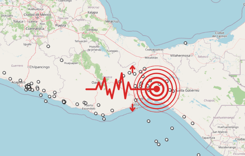 &nbsp;Sismo en Oaxaca. ESPECIAL / SSN