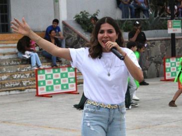 Mónica Magaña inició una ruta de actividades comunitarias para fomentar el deporte, la salud y el consumo local en Zapopan. CORTESÍA.
