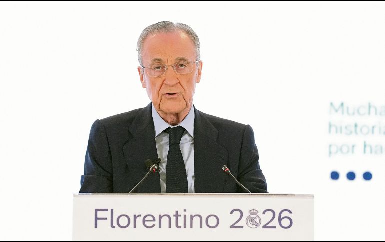 Florentino Pérez. El presidente del Real Madrid endureció su postura al llevar el caso “Negreira” ante la UEFA. AFP
