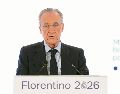 Florentino Pérez. El presidente del Real Madrid endureció su postura al llevar el caso “Negreira” ante la UEFA. AFP