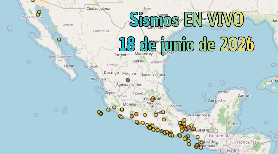 EN VIVO | Sismos en México | Jueves 18 de junio. ESPECIAL / SSN