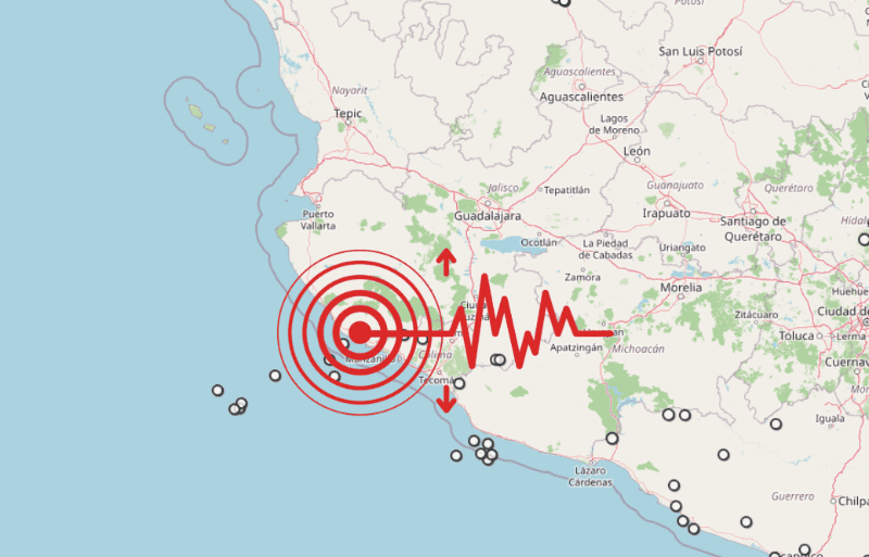 &nbsp;Sismo en Jalisco. ESPECIAL / SSN