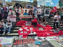 Centro Histórico de Guadalajara se llena de colectivos de búsqueda este jueves 18 de junio. EL INFORMADOR / M. HERNÁNDEZ