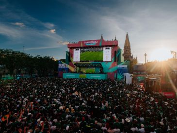 Más de 60 mil aficionados vieron el triunfo de México en el Fan Fest Guadalajara. GOBIERNO DE JALISCO