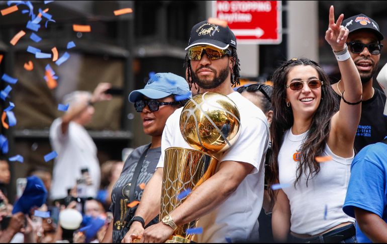 Jalen Brunson. El Jugador Más Valioso de las Finales recibió ovaciones por parte de la multitud. EFE/K. Betancur