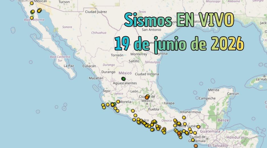 EN VIVO | Sismos en México | Viernes 19 de junio. ESPECIAL / SSN