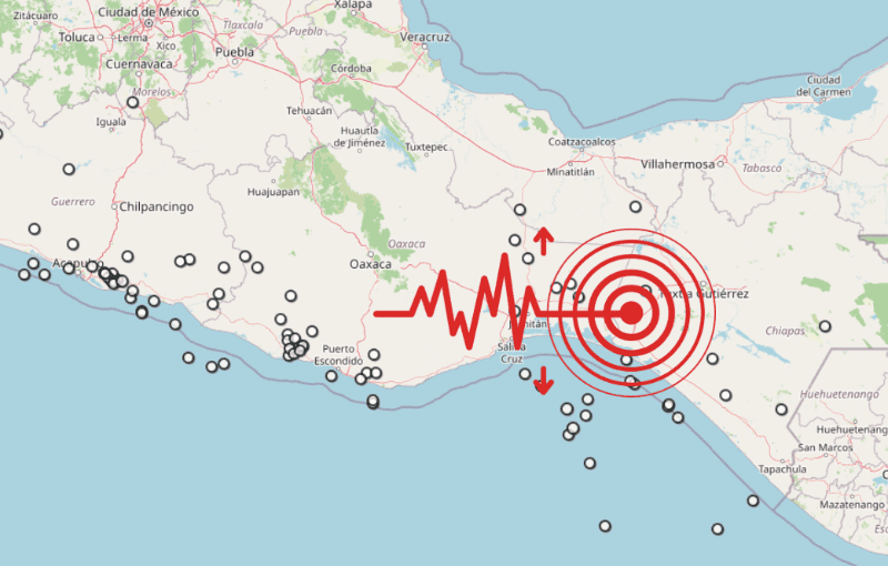 &nbsp;Sismo en Chiapas. ESPECIAL / SSN