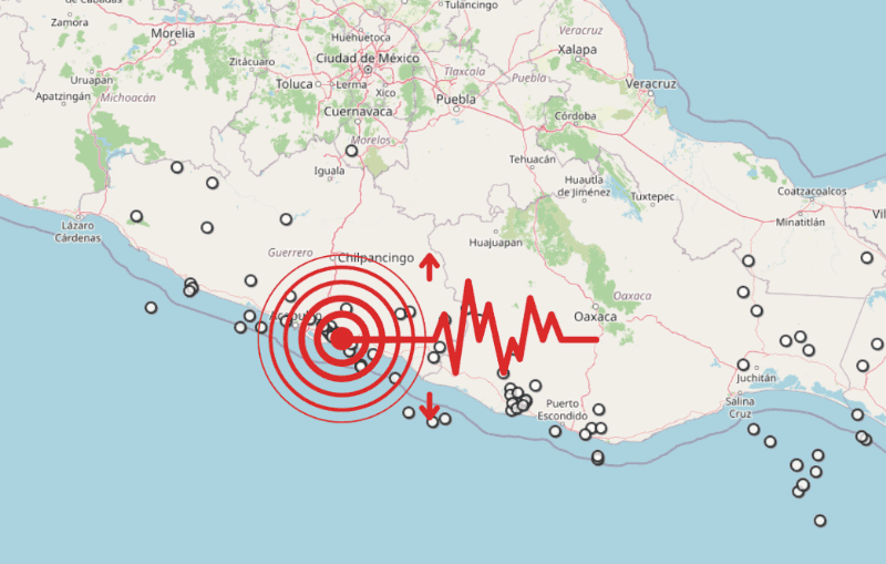 &nbsp;Sismo en Guerrero. ESPECIAL / SSN