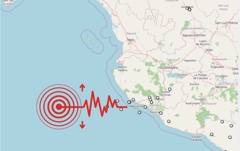 &nbsp;Sismo en Jalisco. ESPECIAL / SSN