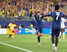 El jugador Matheus Cunha (i-frente), de Brasil, festeja una anotación durante el partido del Grupo C de la fase de grupos de la Copa Mundial de la FIFA 2026 ante Haití. SINHUA/L. Siu