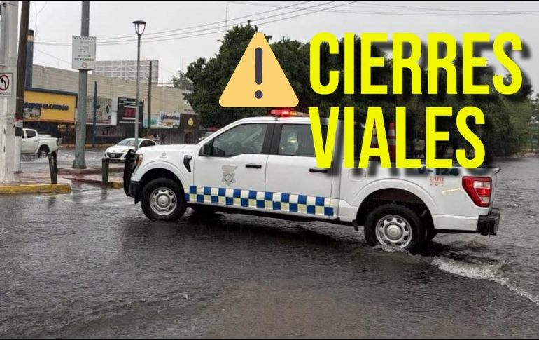 Policía Vial emite recomendaciones y puntos inundados por la lluvia de este sábado. ESPECIAL / Policía Vial Jalisco