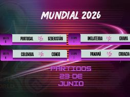 Uno de los encuentros con mayor expectativa será el duelo de Colombia ante República Democrática del Congo en el Estadio Guadalajara. En la misma jornada, Portugal pondrá a prueba a Uzbekistán. ESPECIAL / CANVA