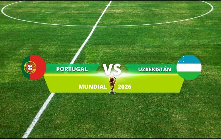 Portugal y Uzbekistán se enfrentan en un partido clave para sus aspiraciones dentro del Grupo K del Mundial 2026. ESPECIAL / CANVA