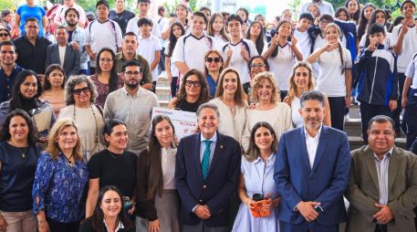 Frangie agregó que habrá otras 100 escuelas de Zapopan que serán remodeladas. EL INFORMADOR /J. ACOSTA