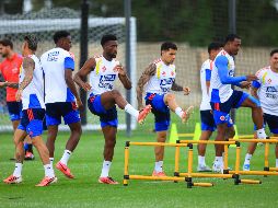 Jugadores de Colombia en entrenamiento previo al juego. EL INFORMADOR/J. Acosta