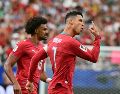 CR7 anota al inicio del partido vs Uzbekistán y amplía su récord de anotaciones en Mundiales. EFE / S. Wasson