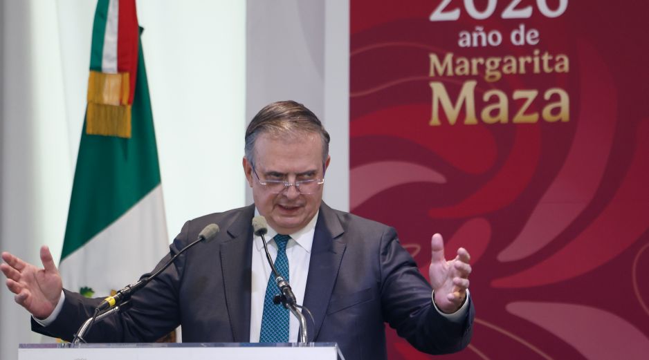 Ebrard declaró que la redacción de los textos de los acuerdos que tendrán México y Estados Unidos se espera tener en el mes de julio. EFE/S. Gutiérrez