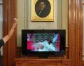 Ataviada con la playera negra de la Selección, la Presidenta Claudia Sheibaum festejó junto a su esposo Jesús María Tarriba. CAPTURA DE VIDEO