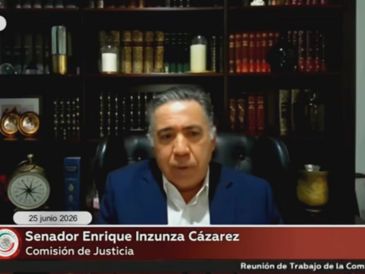 Durante su intervención, el senador Inzunza no hizo mención alguna a su situación legal. CAPTURA DE VIDEO