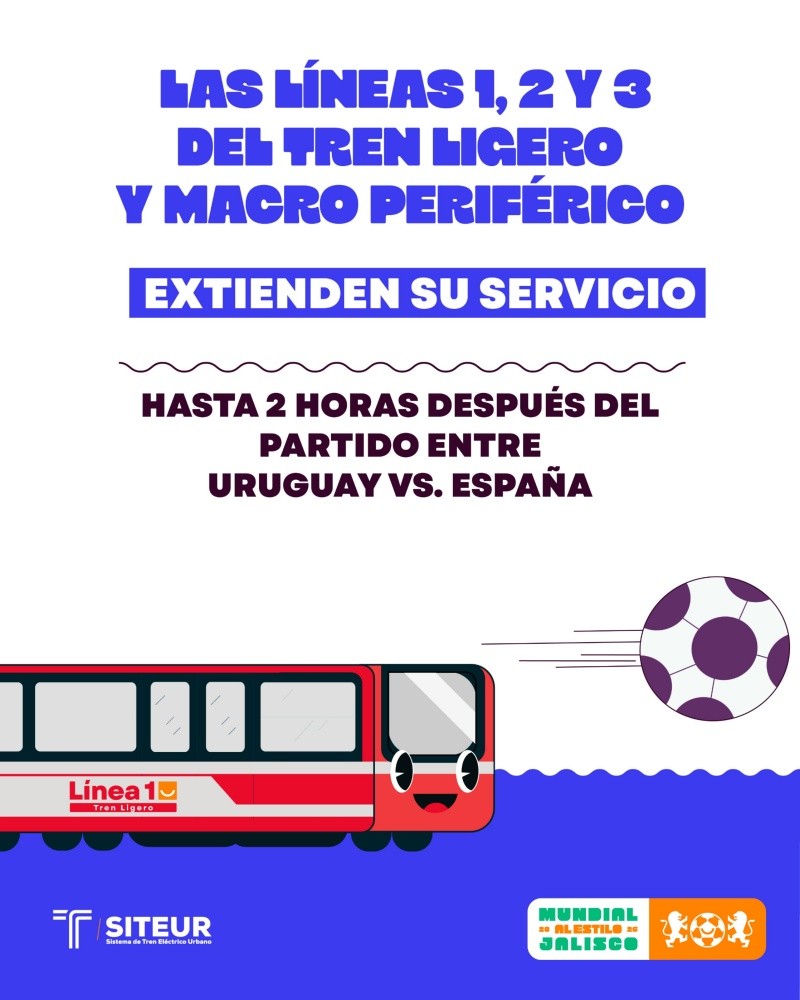 &nbsp;El servicio se extenderá hasta dos horas después de la conclusión del partido. ESPECIAL