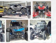 Entre los vehículos asegurados se encuentran tractocamiones y camionetas. X/@GabSeguridadMX